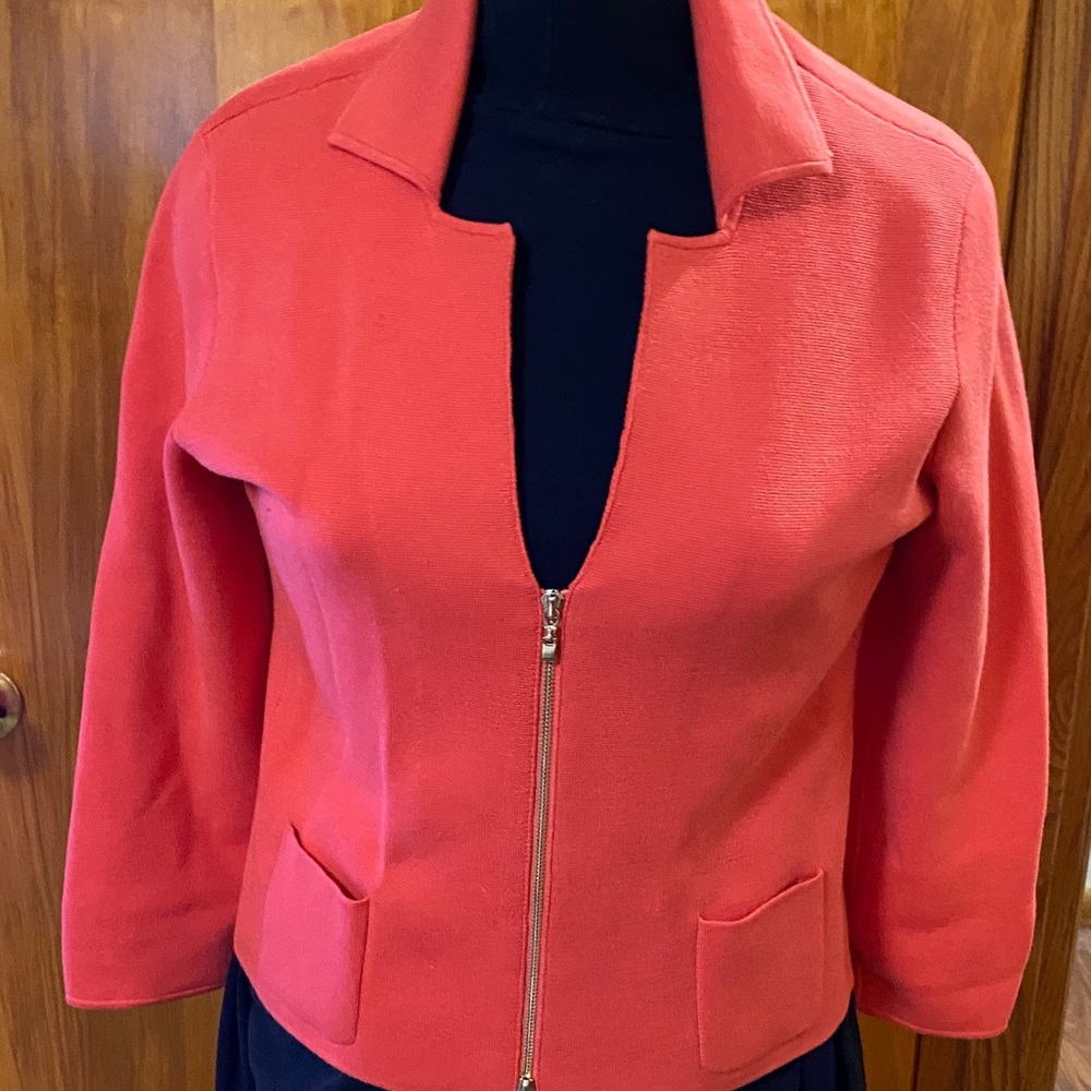 Coral Cardigan with Two-way Zipper